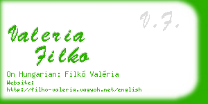 valeria filko business card